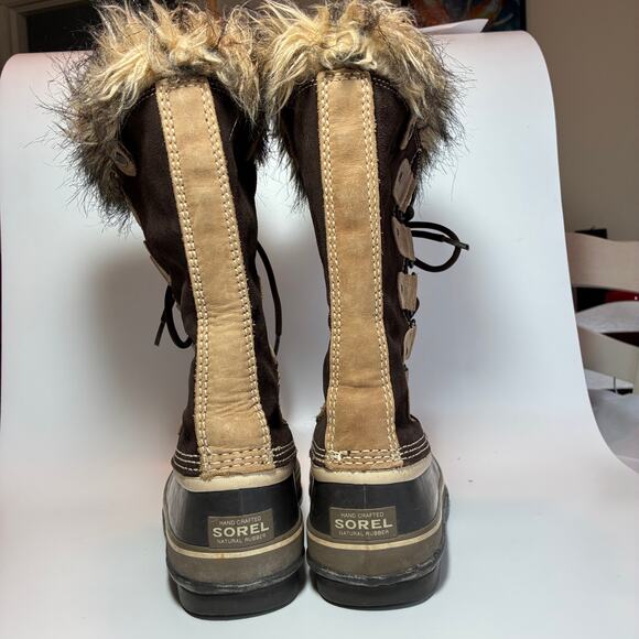 SOREL JOAN OF ARCTIC WOMENS 8 BROWN SUEDE WATERPROOF WINTER BOOTS  NL 1540-248 - Picture 5 of 7